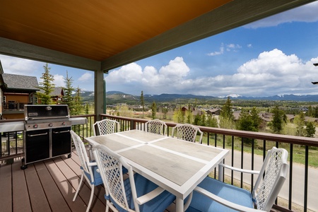 Main level balcony featuring the perfect setting for a summer BBQ