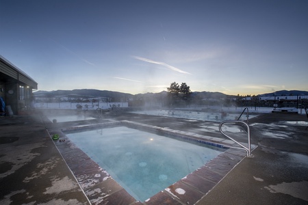 Year Round Pool and hot tubs at Meadow Ridge Clubhouse.