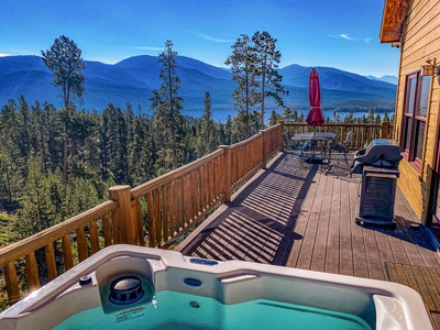 A private hot tub to unwind with delightful views