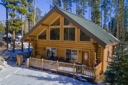 Our cozy log cabin. Nestled in the heart of Grand Lake.