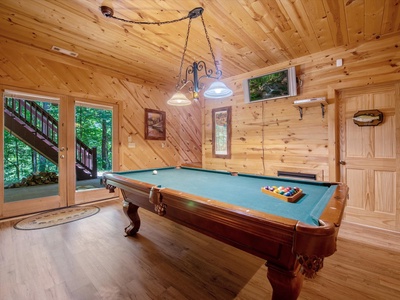 Hillside Hideaway - Lower Level Game Room Pool Table