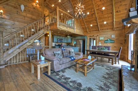 View From The Top- Living room area looking onto the loft