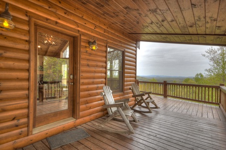 View From The Top- Entryway porch with outdoor seating