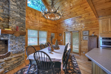 Above Raven Ridge- Dining room area with deck access