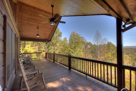 Eagles View - Upper Deck Seating Area with Mountain View