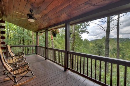 The Great Escape- Deck area with rocking chair seating