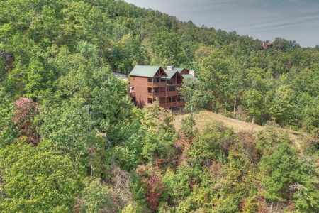 Grand Bluff Retreat- Aerial view of the cabin