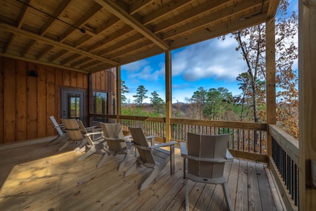 The Ridgeline Retreat- Outdoor seating on the deck