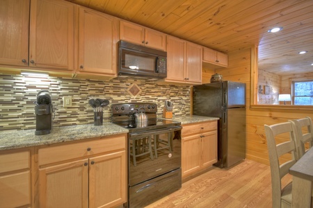 Deer Watch Lodge- Kitchen area with appliance view