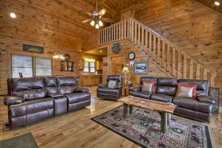 Amazing View- Living room area with loft access