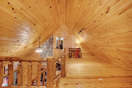 Hemptown Hideaway- Upper level loft space