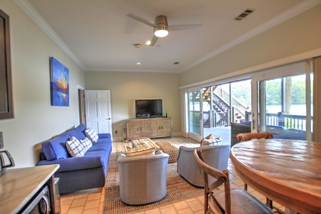 Blue Ridge Lakeside Chateau - Lower Level Living Room