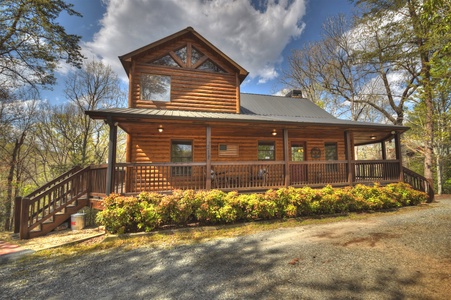Feather Ridge: Front View of Cabin