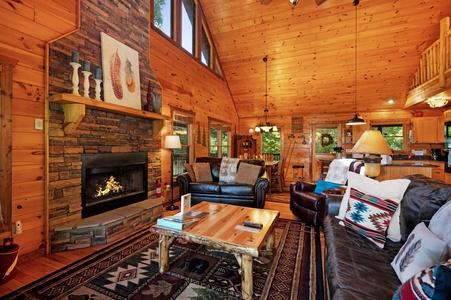 Feather Ridge - Living Room with Gas Fireplace