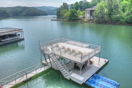 Jump Right In- Close up of the private boat dock