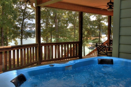 Blue Ridge Lake Retreat - Hot Tub with Lake Views