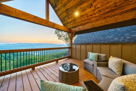 Alpine Vista - Upstairs Primary King Bedroom's Balcony View