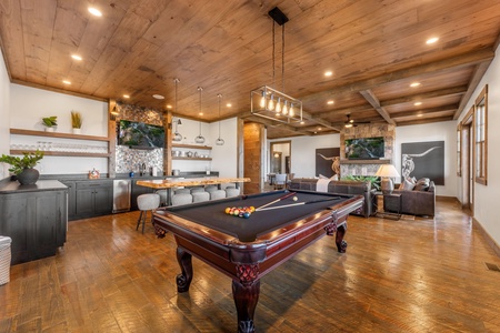 Blue Run - Lower Level Pool Table