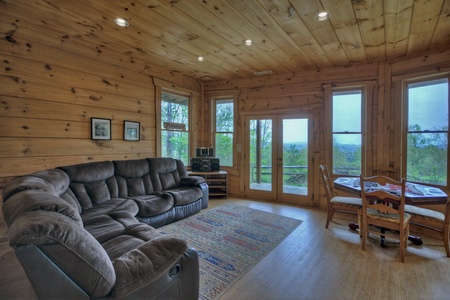 View From The Top- Lower level lounge furniture and game table