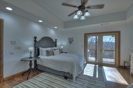Family Farmhouse- Master suite bed