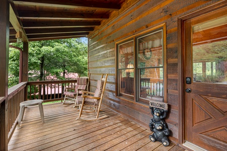 Blue Line Vista - Front Porch with Rocking Chairs