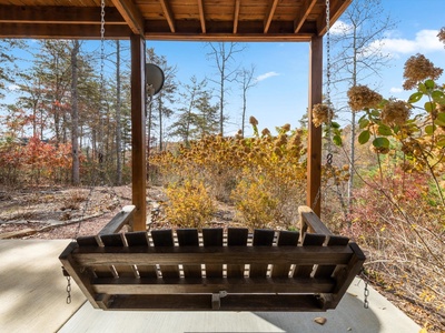 Whispering Pond Lodge - Lower Level Porch Swing