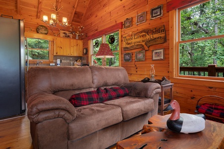 Three Loves Cabin - Entry Level Living Room