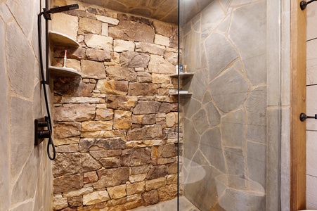 Copperline Lodge - Entry Level Custom Stone Shower