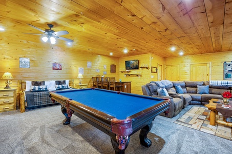 Yogi's Retreat - Lower Level pool table