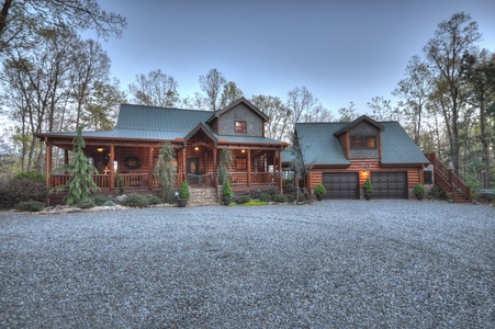 Sassafras Lodge- Exterior front view of the cabin