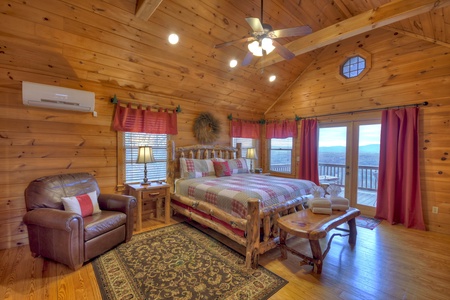 Amazing View- Upper level king master bedroom with balcony access