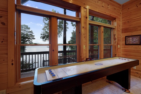 When In Rome - Enjoy a game of shuffleboard while admiring the views of Lake Blue Ridge