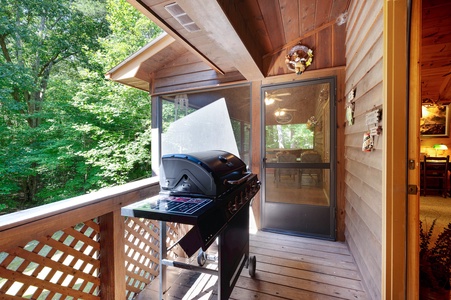 Awesome Retreat- Outdoor grill on the porch area