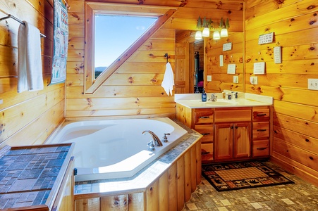 Panoramic Paradise: Upper Level Master Bathroom