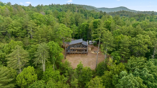 Rich Mountain Chateau Aerial View