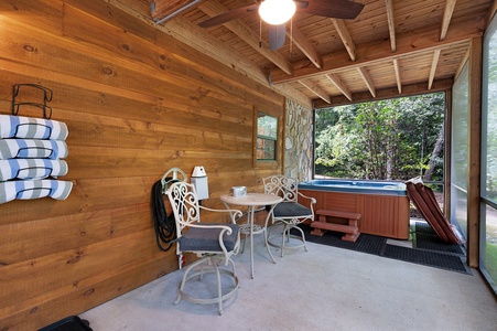 Flatcreek Retreat - Lower Level Patio Hot Tub