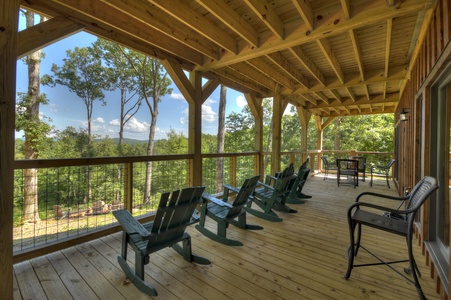 Once In A Blue Ridge: Lower-level Deck Sitting Area