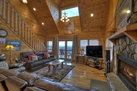 Amazing View- Living room area with deck access