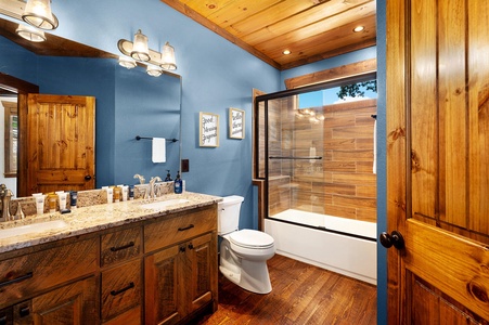 All Decked Out- Entry level shared bathroom