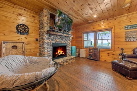 Sunset in the Mountains - Lower-Level Living Room