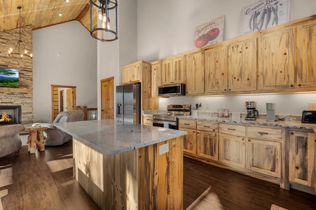 The Peaceful Meadow Cabin- Kitchen