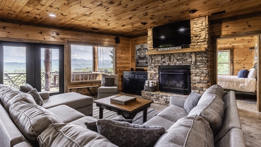 Lookout Lodge - Lower Level Sectional Seating