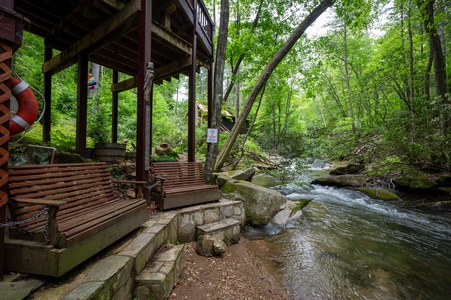 Tuckaway Cave - Seating on the Banks of Fightingtown Creek