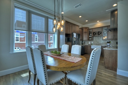 Main & Main- Dining room area with table & chairs