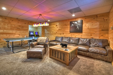 Hogback Haven- Den area with lounge furniture and game area