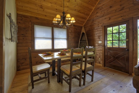 Toccoa Mist- Dining room area with table and chairs