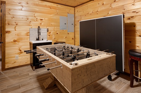 Goose Island Retreat - Lower Level Entertainment Area Includes a Foosball Table