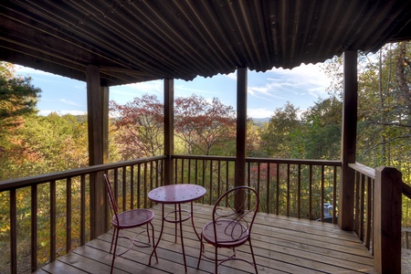 The Good Place- Lower private balcony off of the king bedroom