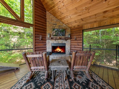 Bear Necessities-  Entry Level Deck Screened Fireplace