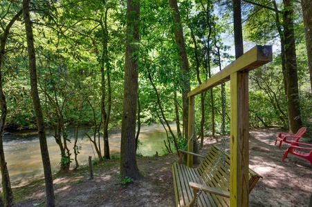 A Whitewater Retreat - Bench Swing View of Fightingtown Creek